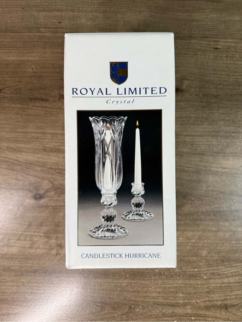 VTG Royal Ltd. Dual Purp Candlestick Hurricane 24% Full Lead Hand Cut Crystal